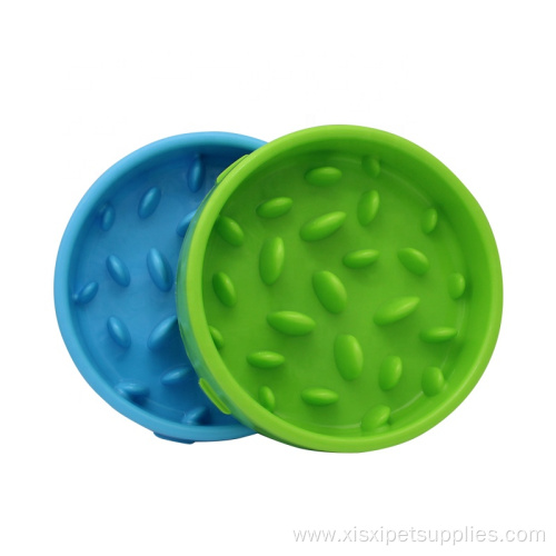 Slip Plastic Slow Feeder Pet Dog Food Bowl